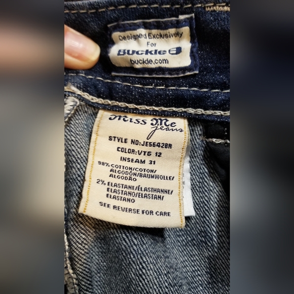 MISS ME women's blue denim jeans size 27"×31" exclusive design for buckle.com - Picture 3 of 14